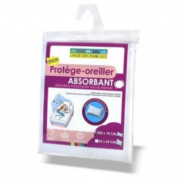 2 PROTEGE-OREILLER 50CM X 70CM  LINGE DES FAMILLES APATITE PO 50X70