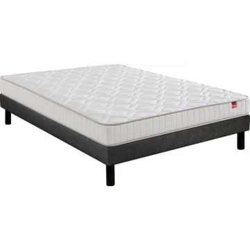 LOT MATELAS+SOMMIER TAPISSIER 140X190CM EPEDA IC1653714019000