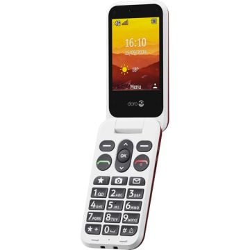 TELEPHONE MOBILE A CLAPET 4G DORO LEVA L20 ROUGE/BLANC