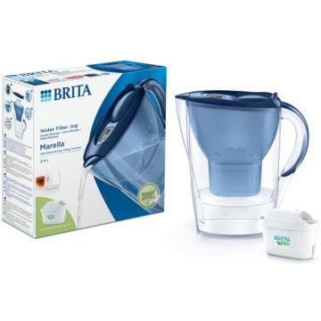 CARAFE FILTRANTE + 1 CARTOUCHE BRITA MARELLA BLEU-1051119